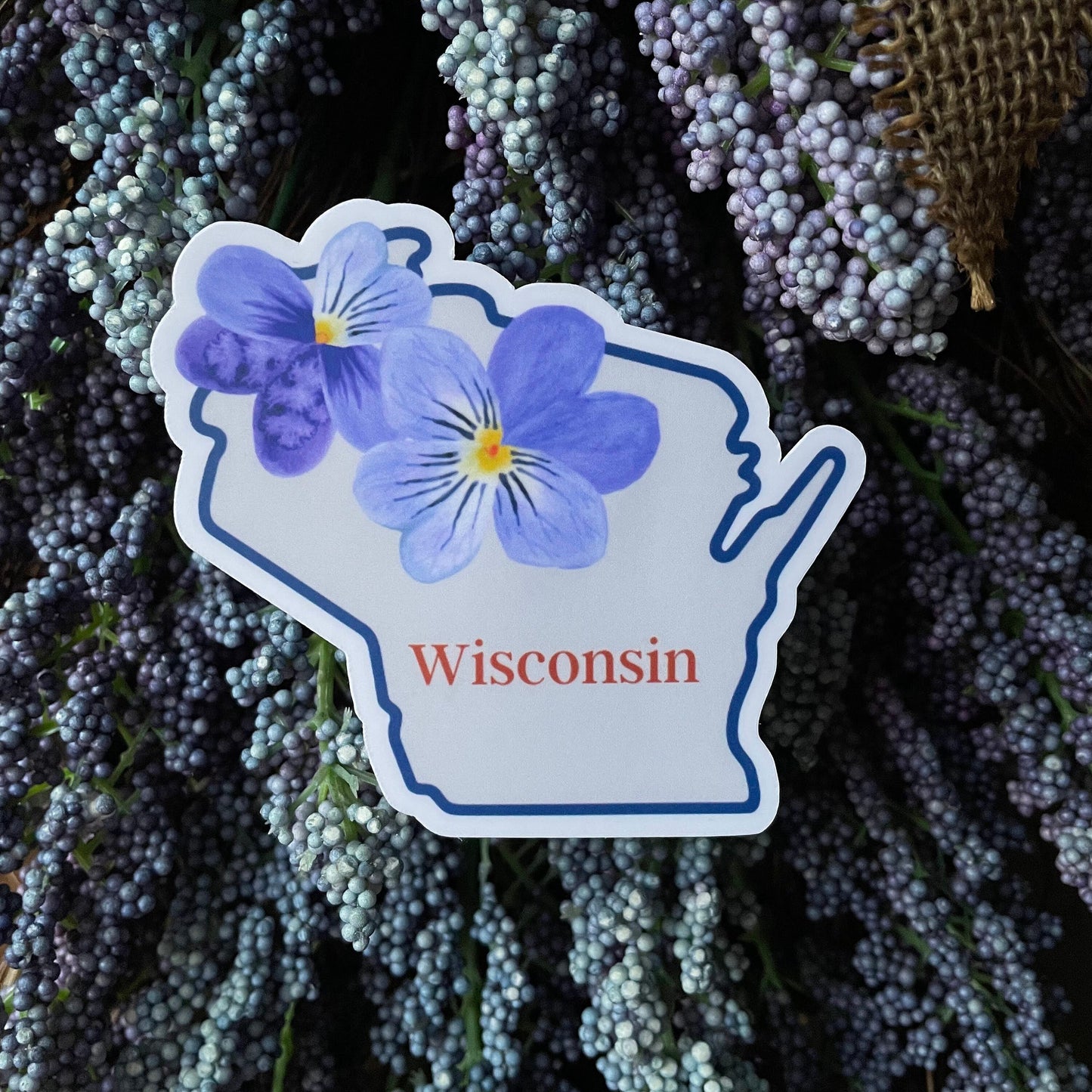 Wisconsin State Flower Vinyl Sticker