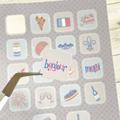 France Travel Sticker Sheet