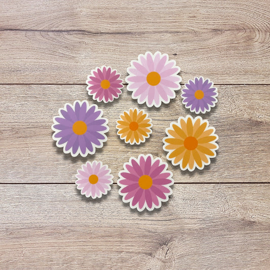 Daisy Flower Vinyl Sticker Set