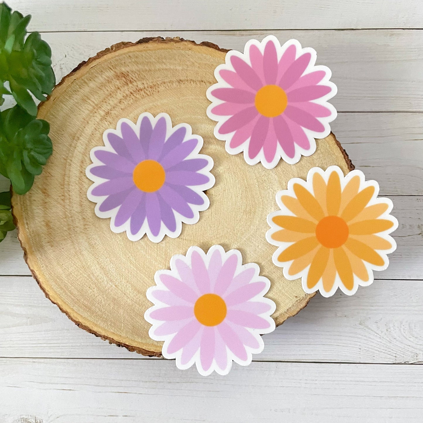 Daisy Flower Vinyl Sticker Set