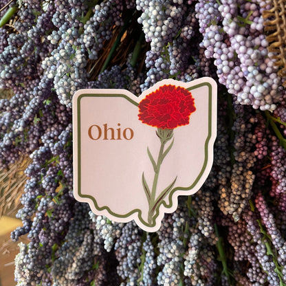 Ohio State Flower Vinyl Sticker