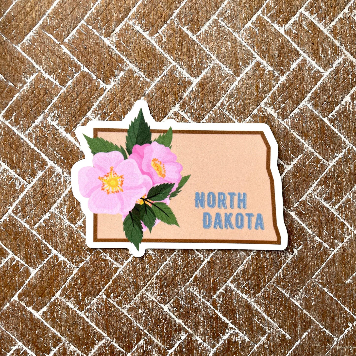 North Dakota State Flower Vinyl Sticker