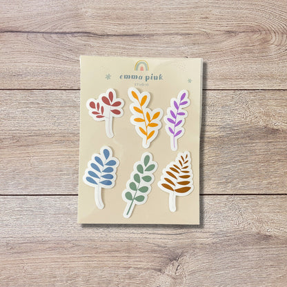 Colorful Leaves Vinyl Sticker Set