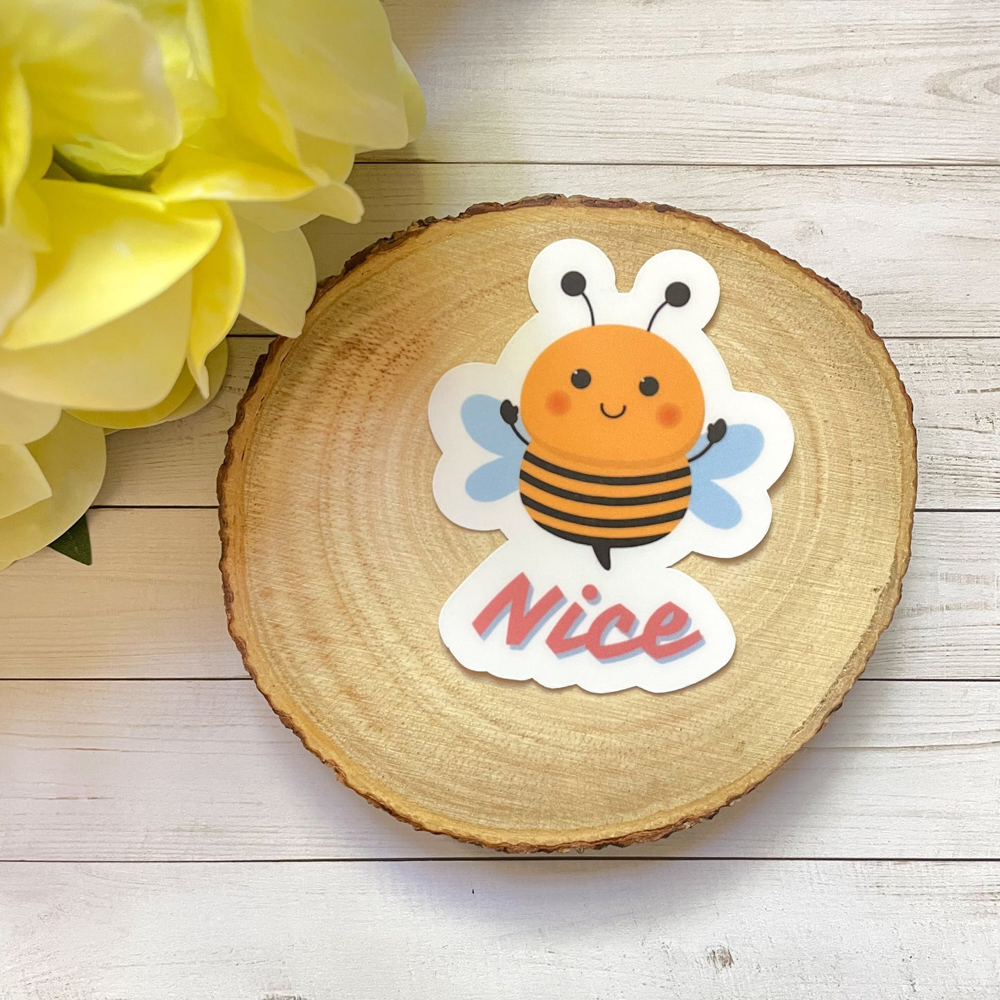 Bee Nice Vinyl Sticker