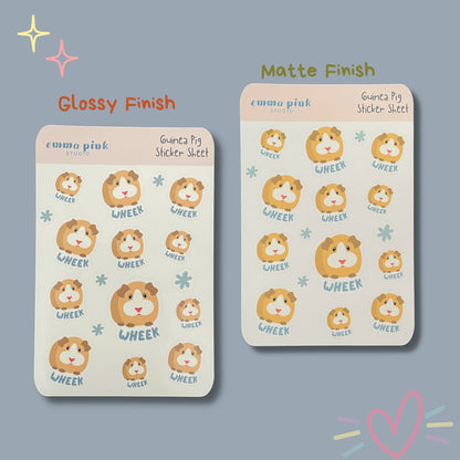 Guinea Pig Wheek Sticker Sheet