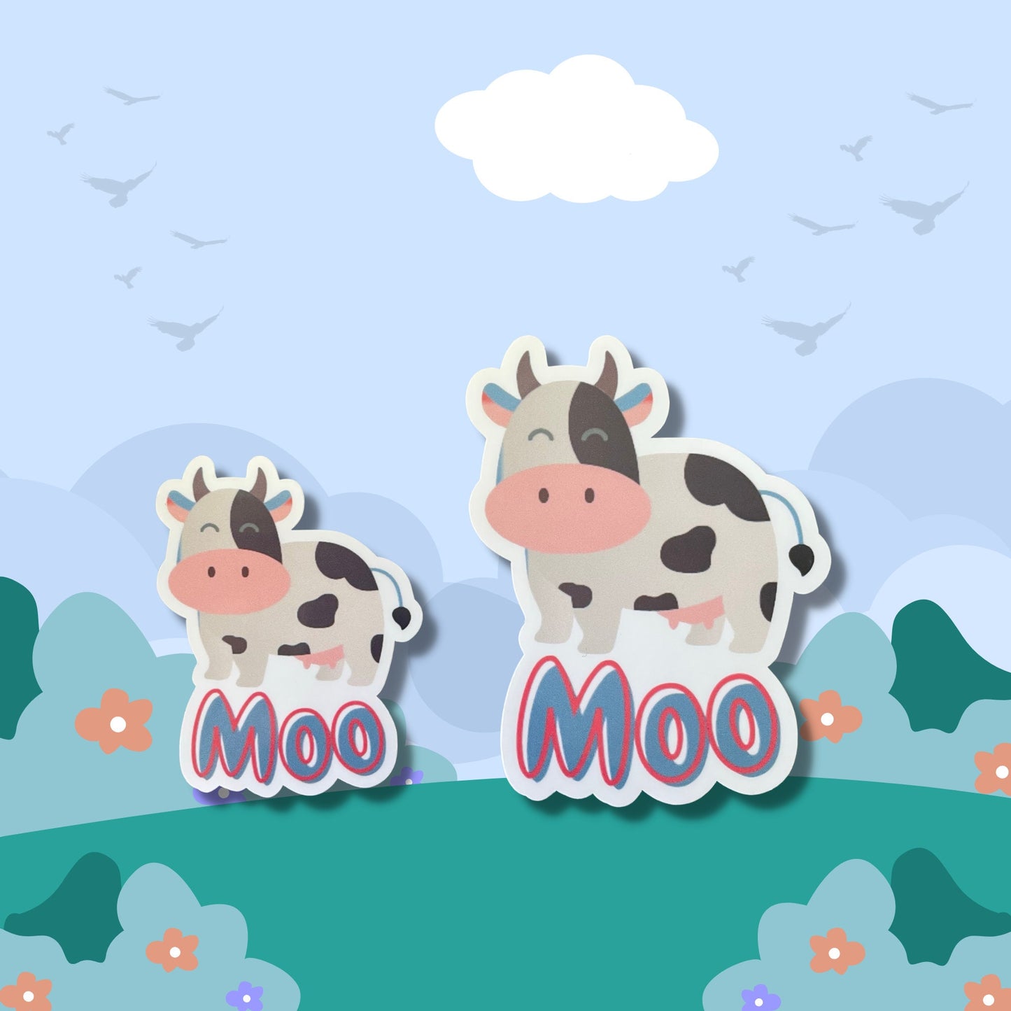 Cow Moo Vinyl Sticker