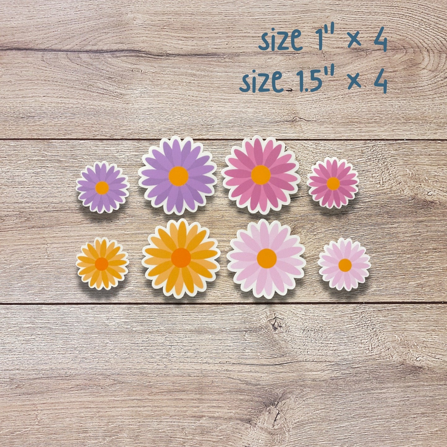 Daisy Flower Vinyl Sticker Set