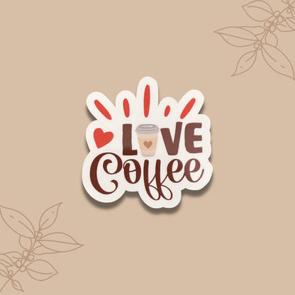 LOVE Coffee Vinyl Sticker