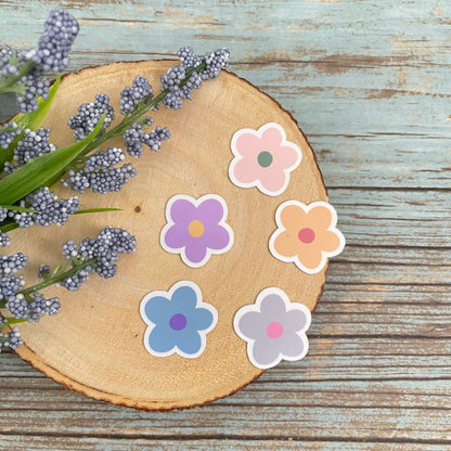 Mini Colorful Flower Vinyl Sticker Set