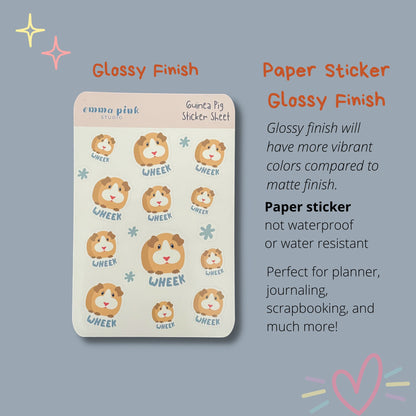 Guinea Pig Wheek Sticker Sheet