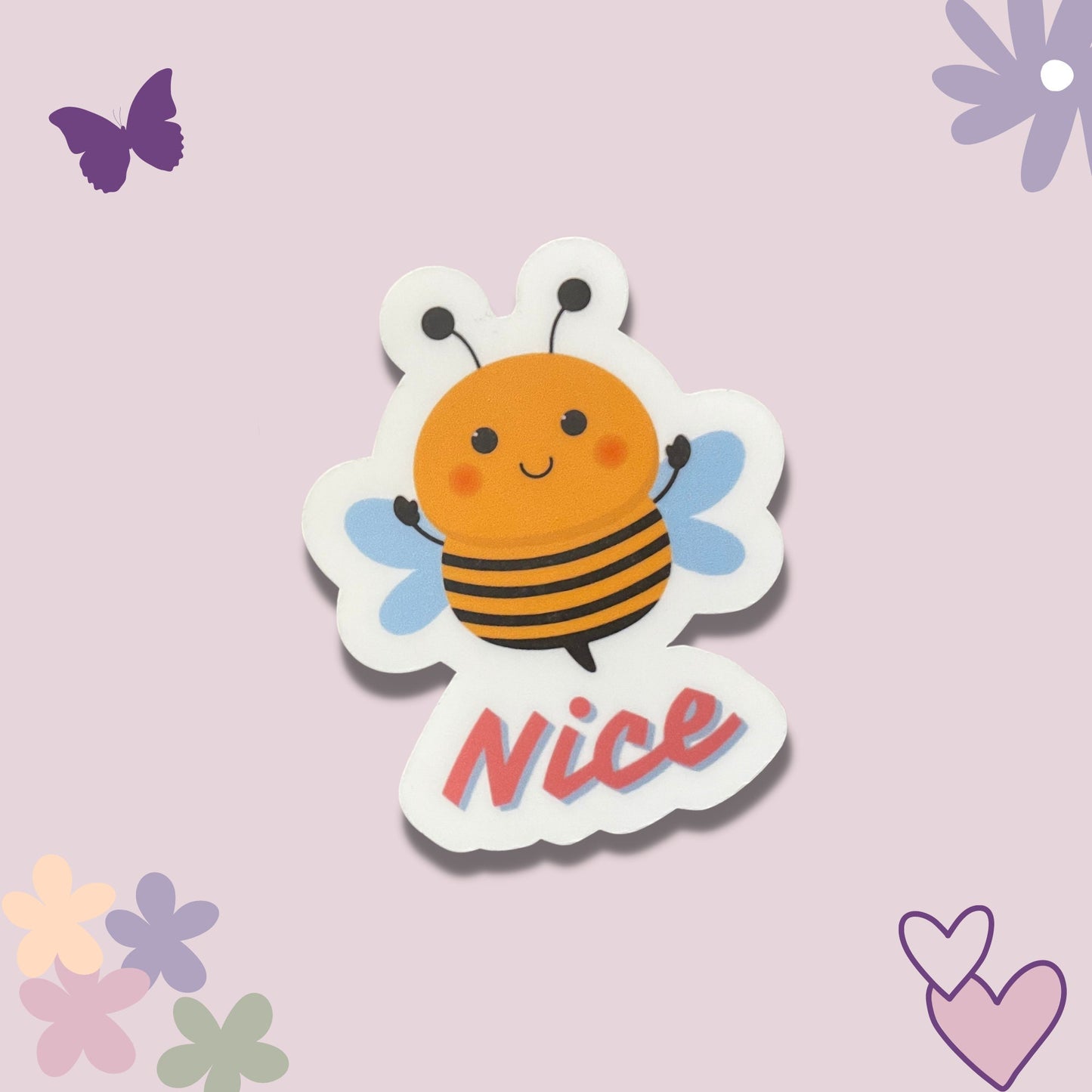 Bee Nice Vinyl Sticker