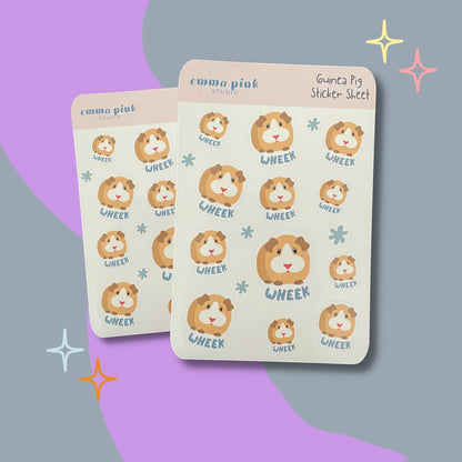 Guinea Pig Wheek Sticker Sheet