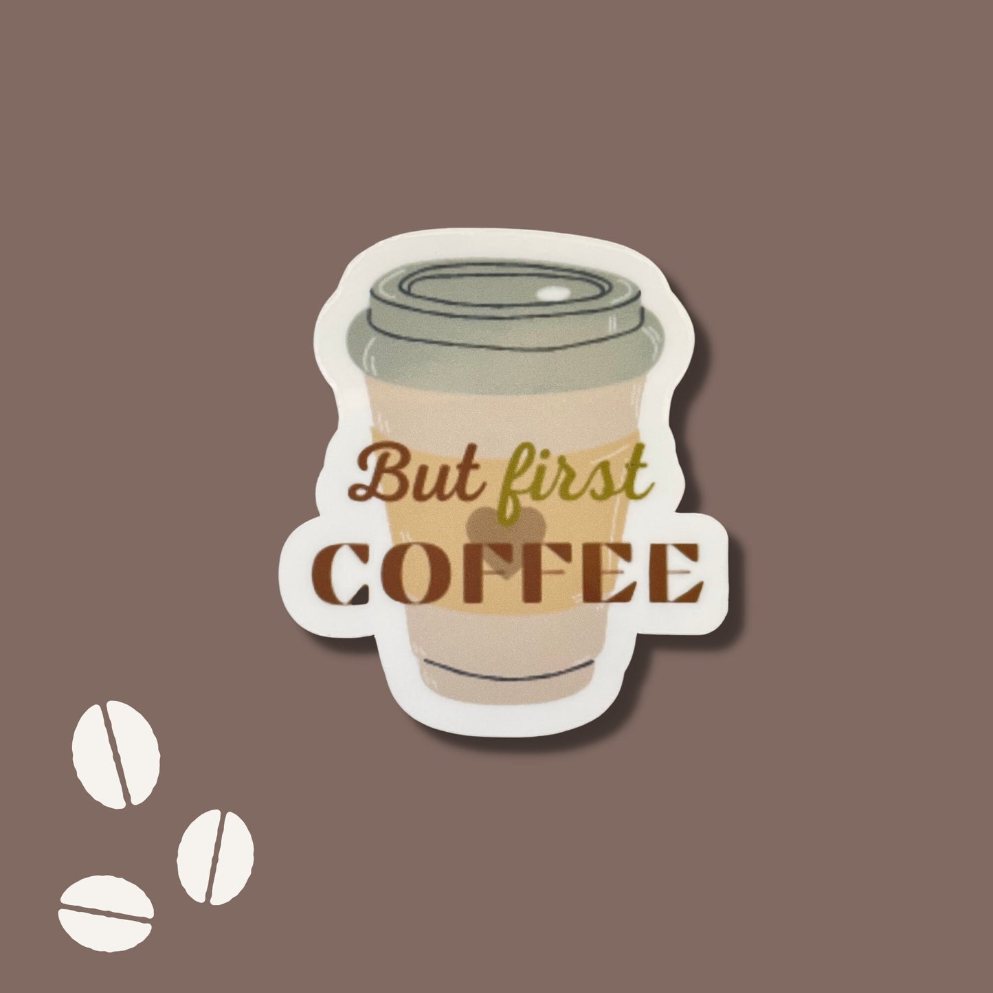 But First Coffee Vinyl Sticker