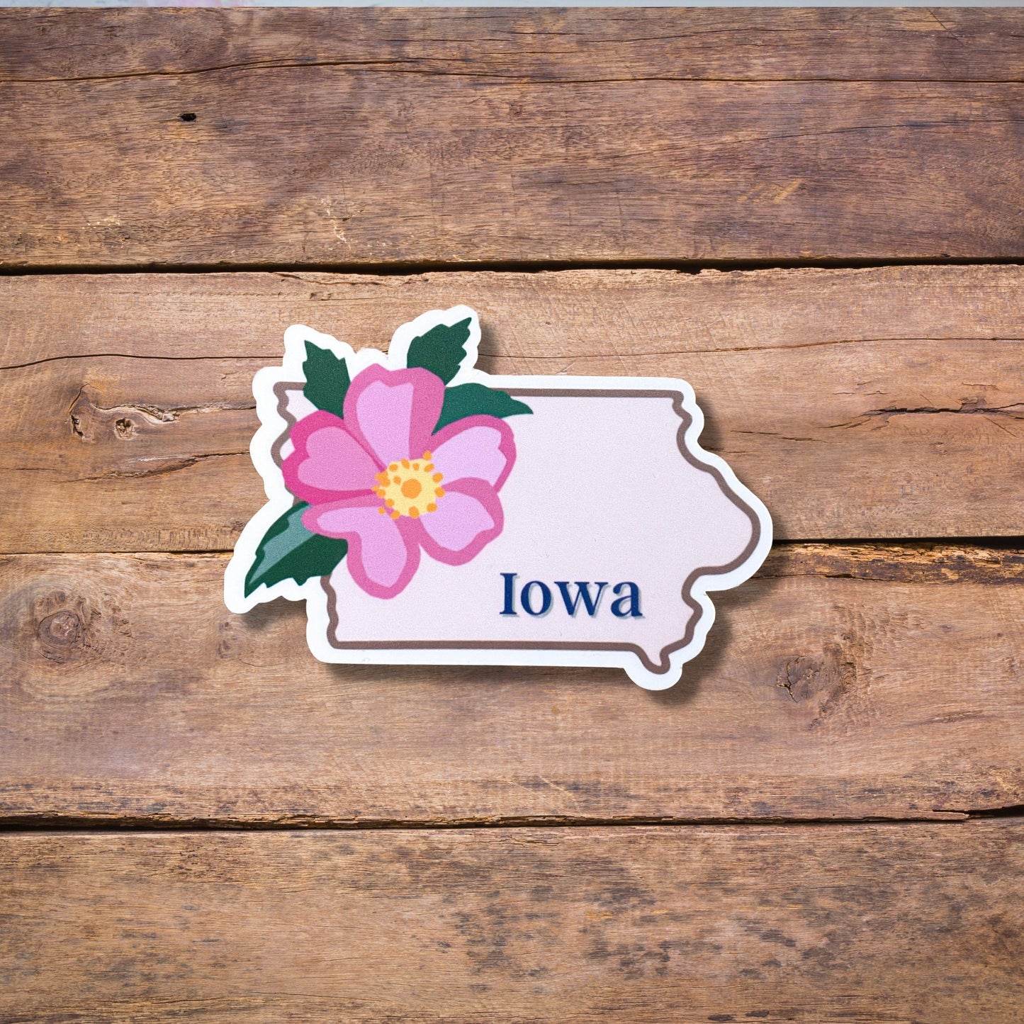 Iowa State Flower Vinyl Sticker