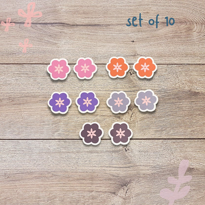 Mini Flower Vinyl Sticker Set