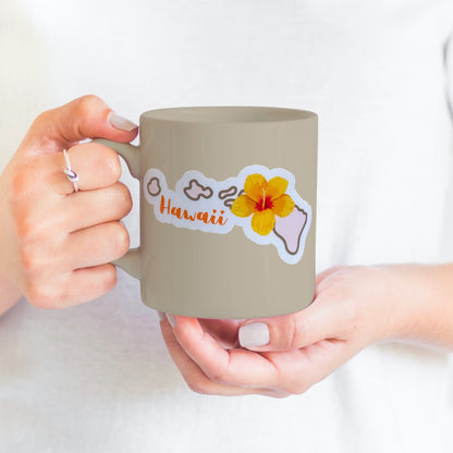 Hawaii State Flower Vinyl Sticker