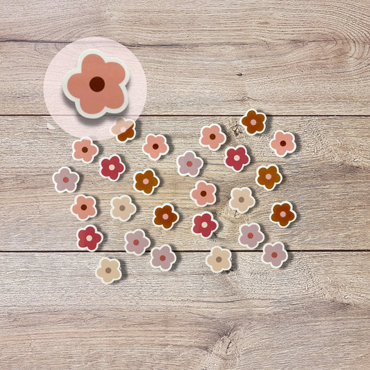 Mini Boho Flower Vinyl Sticker Set
