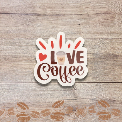 LOVE Coffee Vinyl Sticker