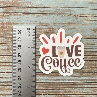 LOVE Coffee Vinyl Sticker