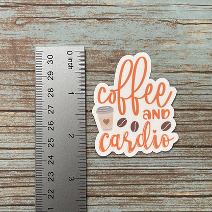 Coffee and Cardio Vinyl Sticker