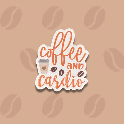 Coffee and Cardio Vinyl Sticker