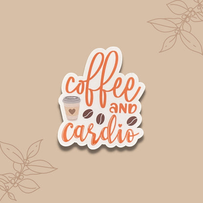 Coffee and Cardio Vinyl Sticker