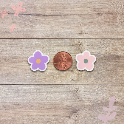 Mini Colorful Flower Vinyl Sticker Set