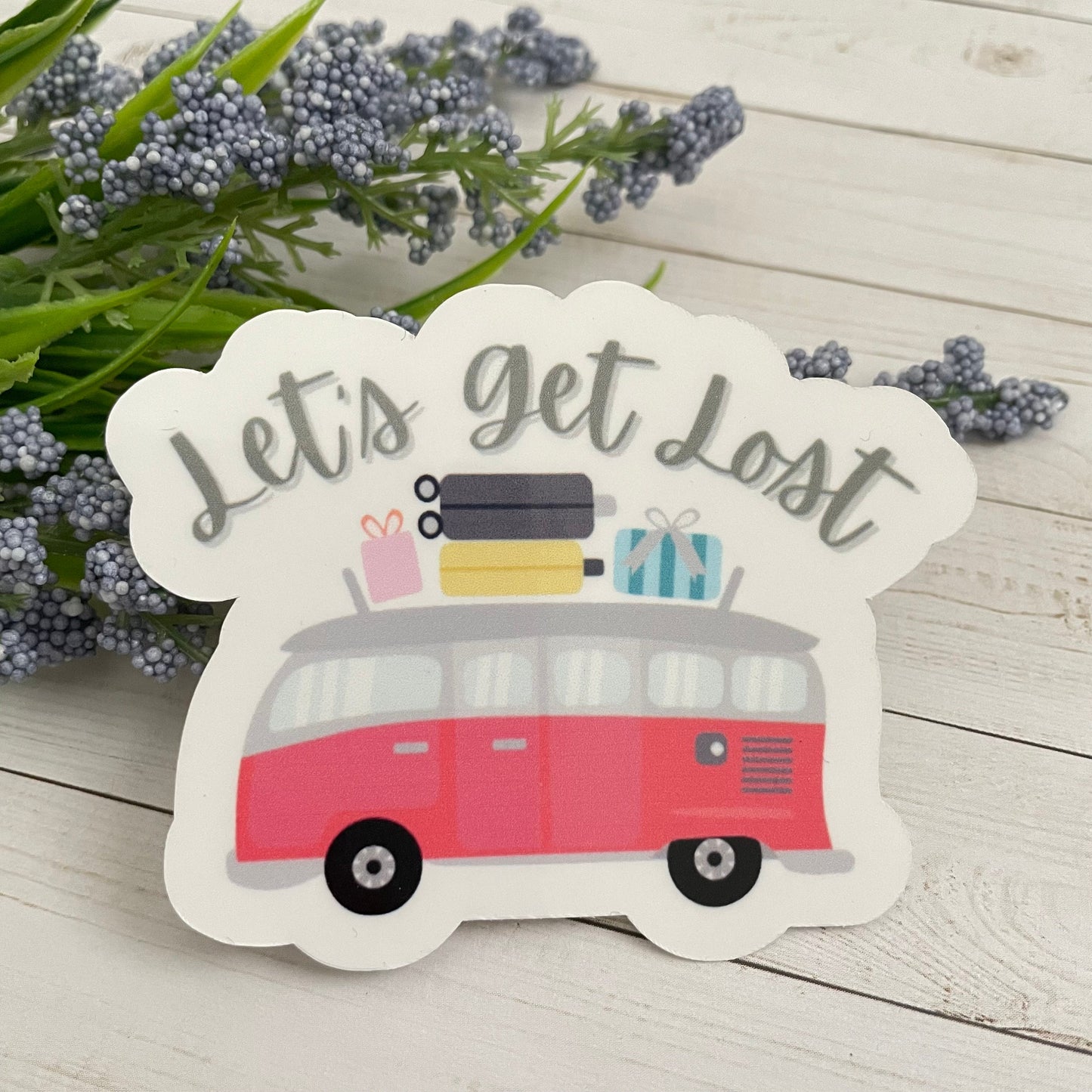 Let's Get Lost Vinyl Sticker