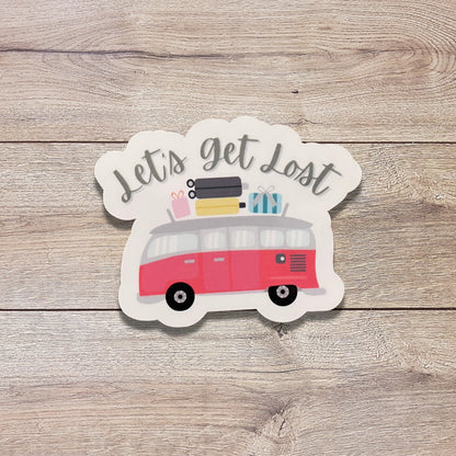 Let's Get Lost Vinyl Sticker