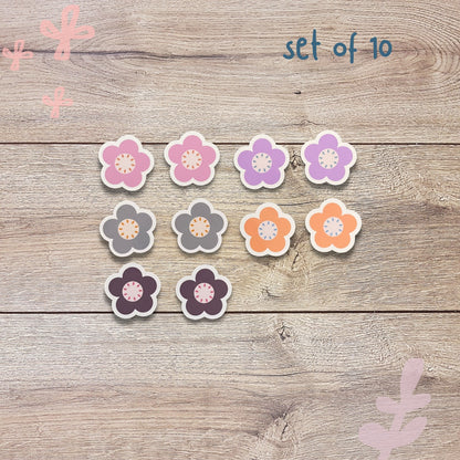Mini Flower Vinyl Stickers Set