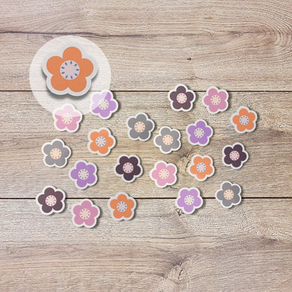 Mini Flower Vinyl Stickers Set