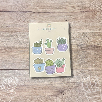 Cactus Vinyl Sticker Set