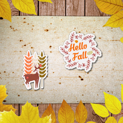 Hello Fall Vinyl Sticker