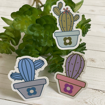 Colorful Cactus Vinyl Sticker Set