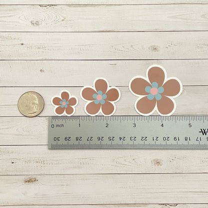 Retro Flower Vinyl Sticker Set