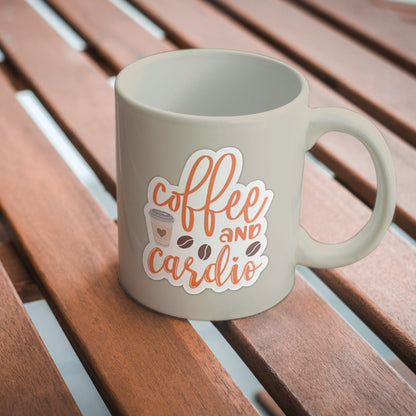 Coffee and Cardio Vinyl Sticker