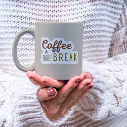 Coffee Break Vinyl Sticker