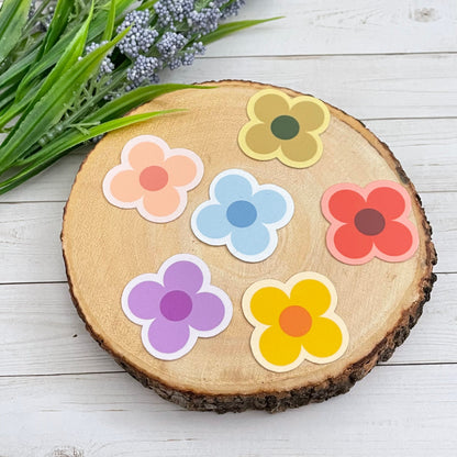 Personalized Flower Vinyl Sticker Set