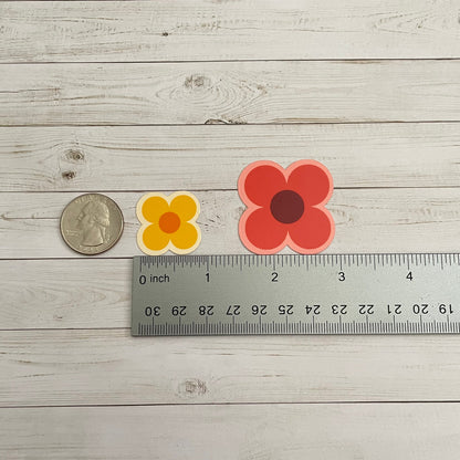 Personalized Flower Vinyl Sticker Set