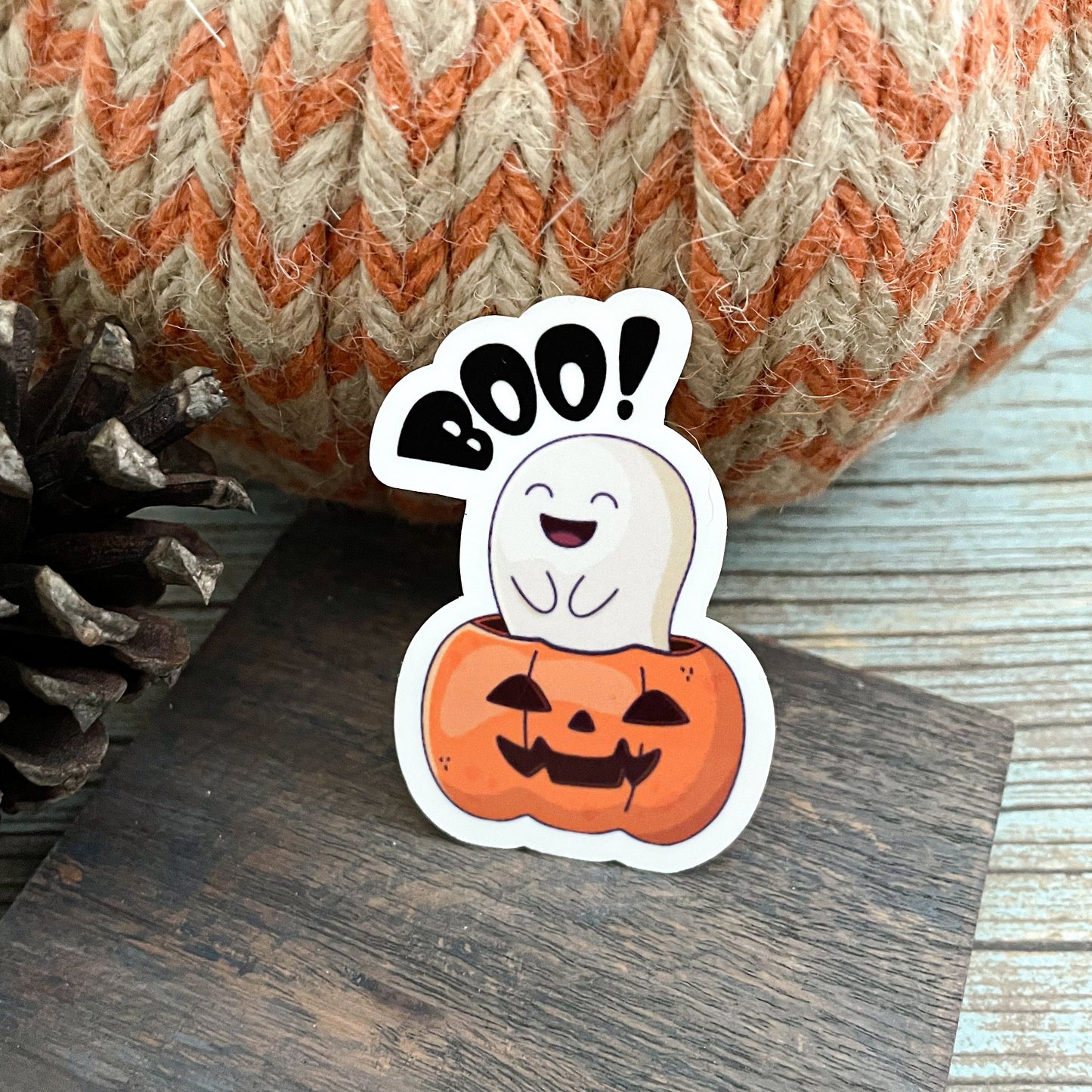 Boo Ghost Vinyl Sticker