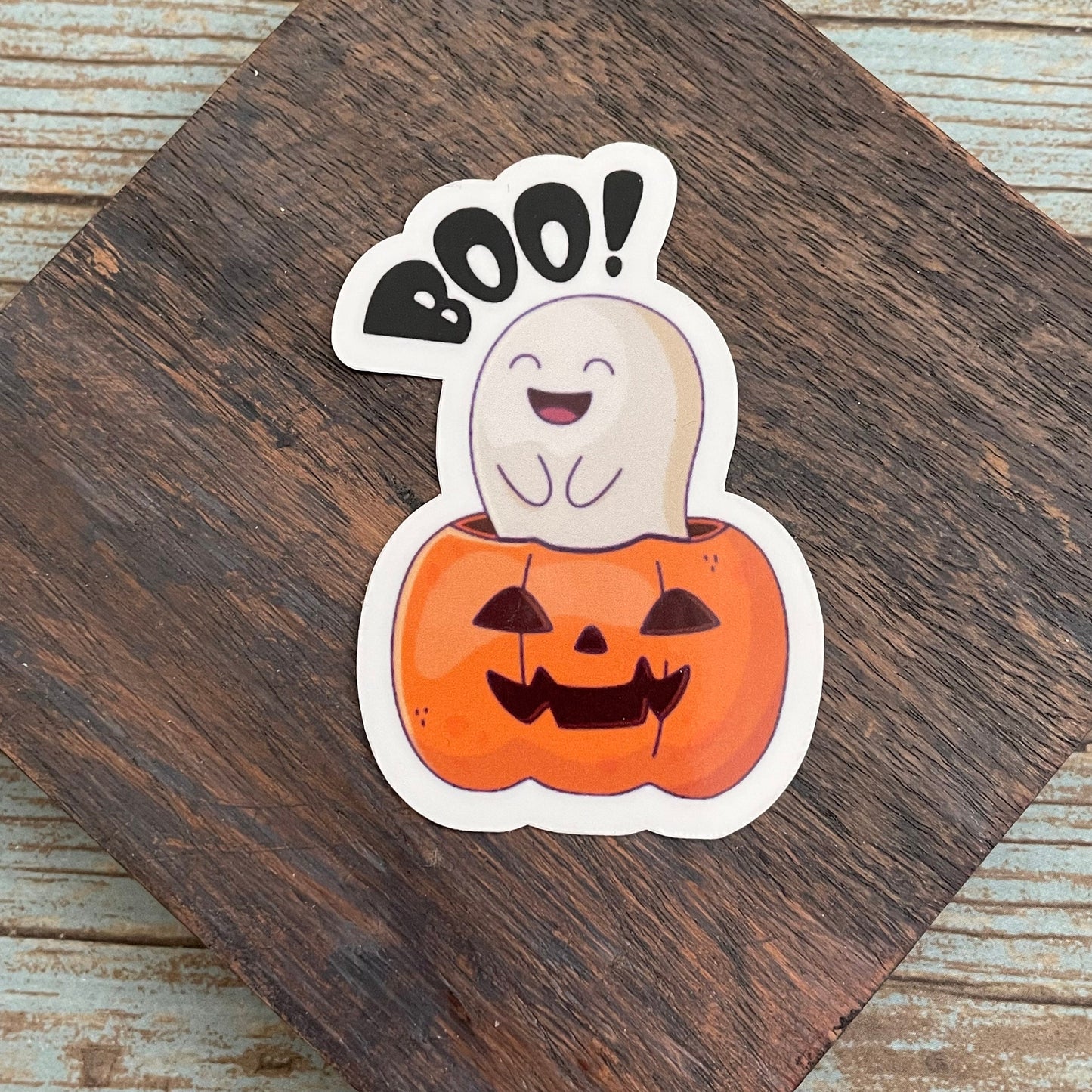 Boo Ghost Vinyl Sticker