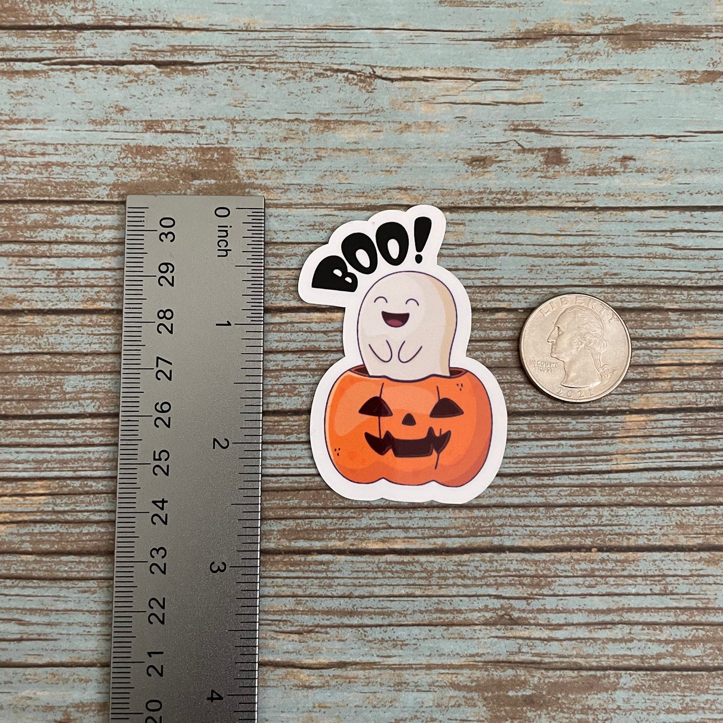 Boo Ghost Vinyl Sticker