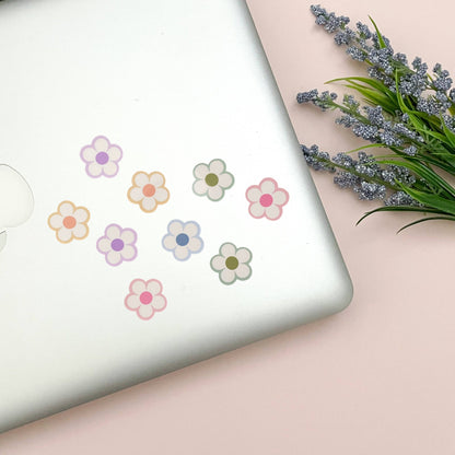Mini Daisy Flower Vinyl Sticker Set
