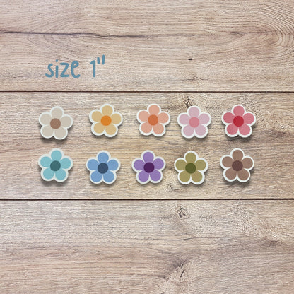 Pick Your Flower Color Vinyl Sticker Set
