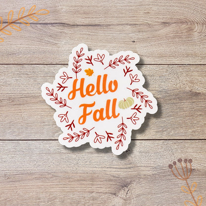 Hello Fall Vinyl Sticker