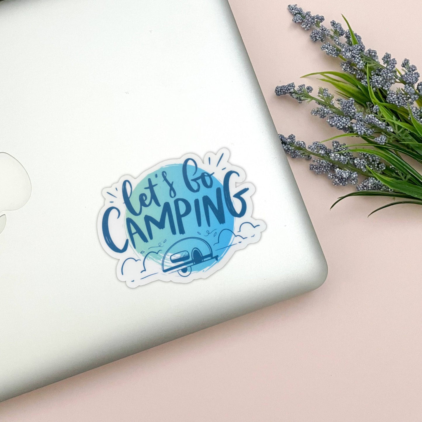 Let's Go Camping Vinyl Sticker