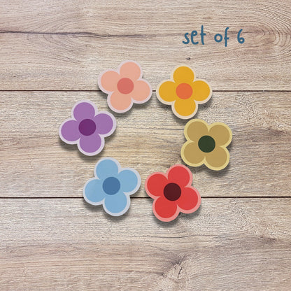 Personalized Flower Vinyl Sticker Set