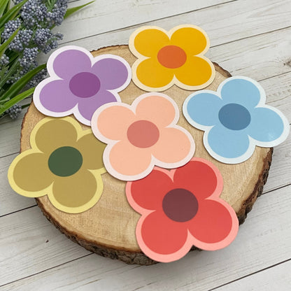 Personalized Flower Vinyl Sticker Set
