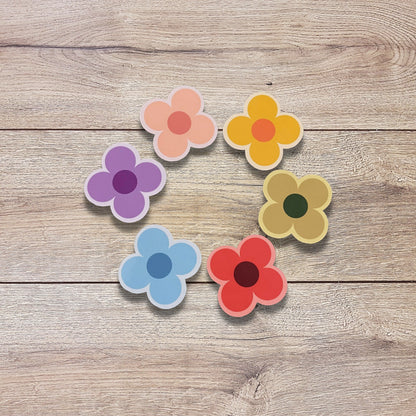 Personalized Flower Vinyl Sticker Set