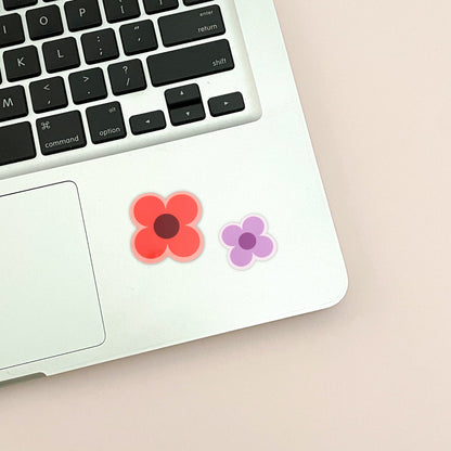 Personalized Flower Vinyl Sticker Set